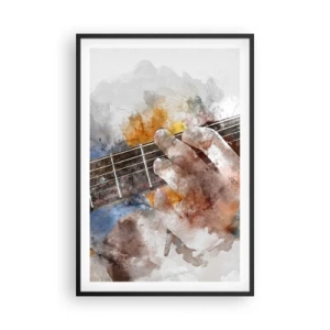 Plakat w czarnej ramie - Poezja między strunami - 61x91 cm
