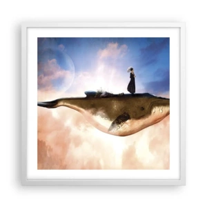 Plakat w białej ramie - Nadrealna podróż - 50x50 cm