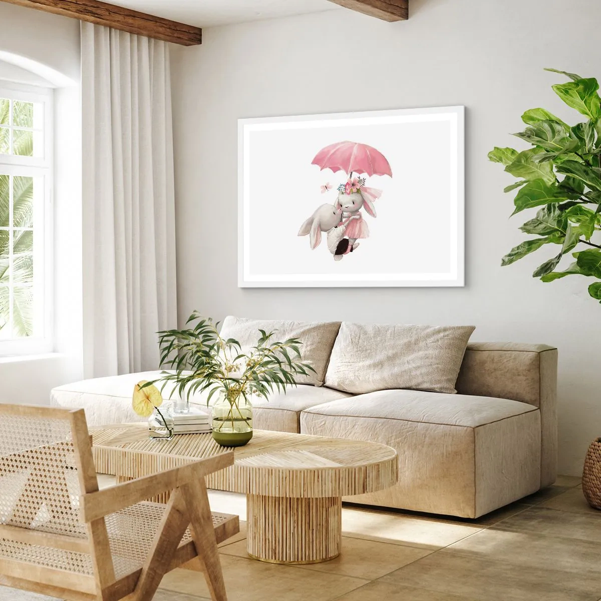 Plakat w białej ramie - To właśnie miłość - 50x40 cm