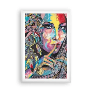 Plakat w białej ramie - Milcz, aż zrozumiesz - 61x91 cm