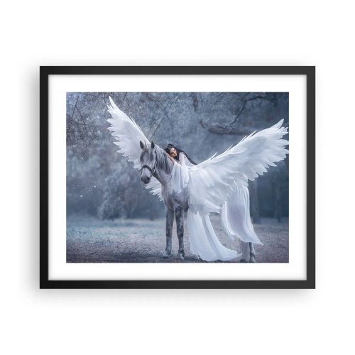 Plakat w czarnej ramie - Natchniona chwila - 50x40 cm