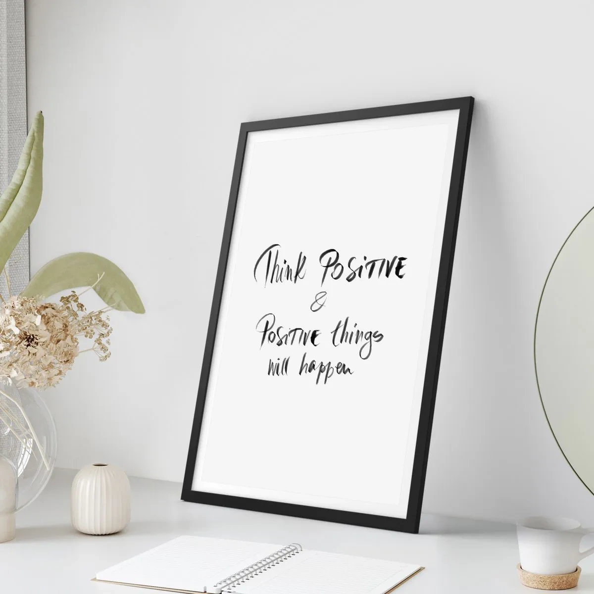 Plakat w czarnej ramie - Jak żyć? - 61x91 cm