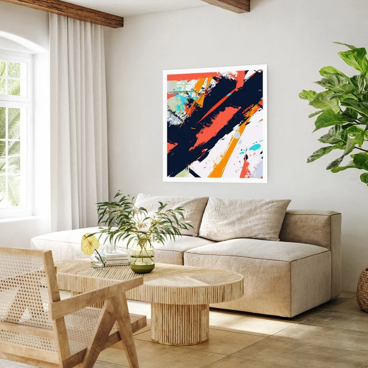 Plakat - Kompozycja dynamiczna - 60x60 cm