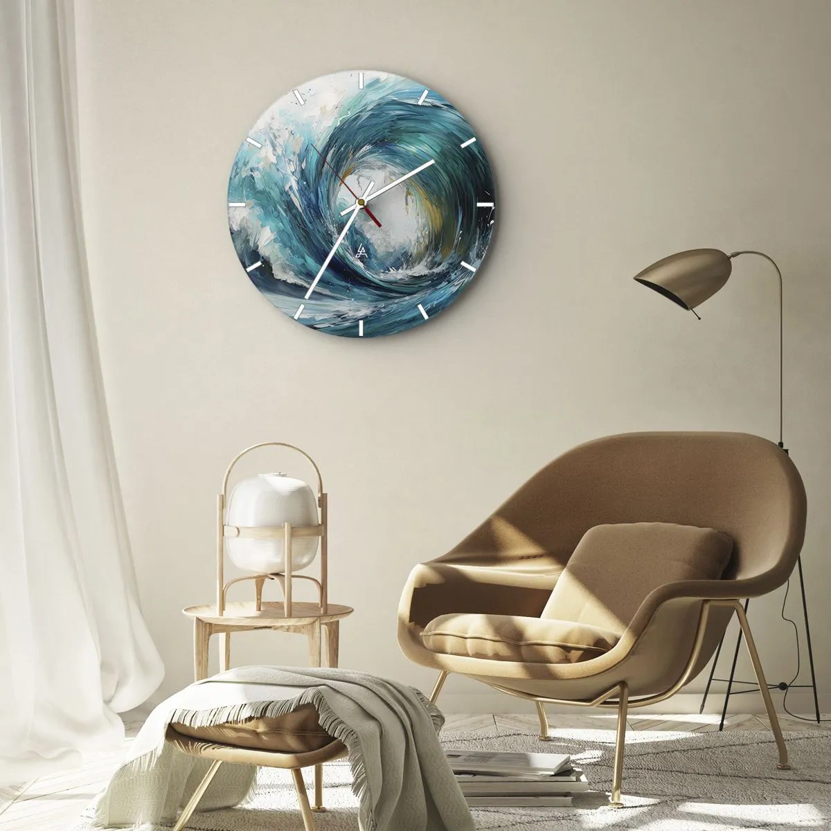 Zegar ścienny - Morski portal - 40x40 cm