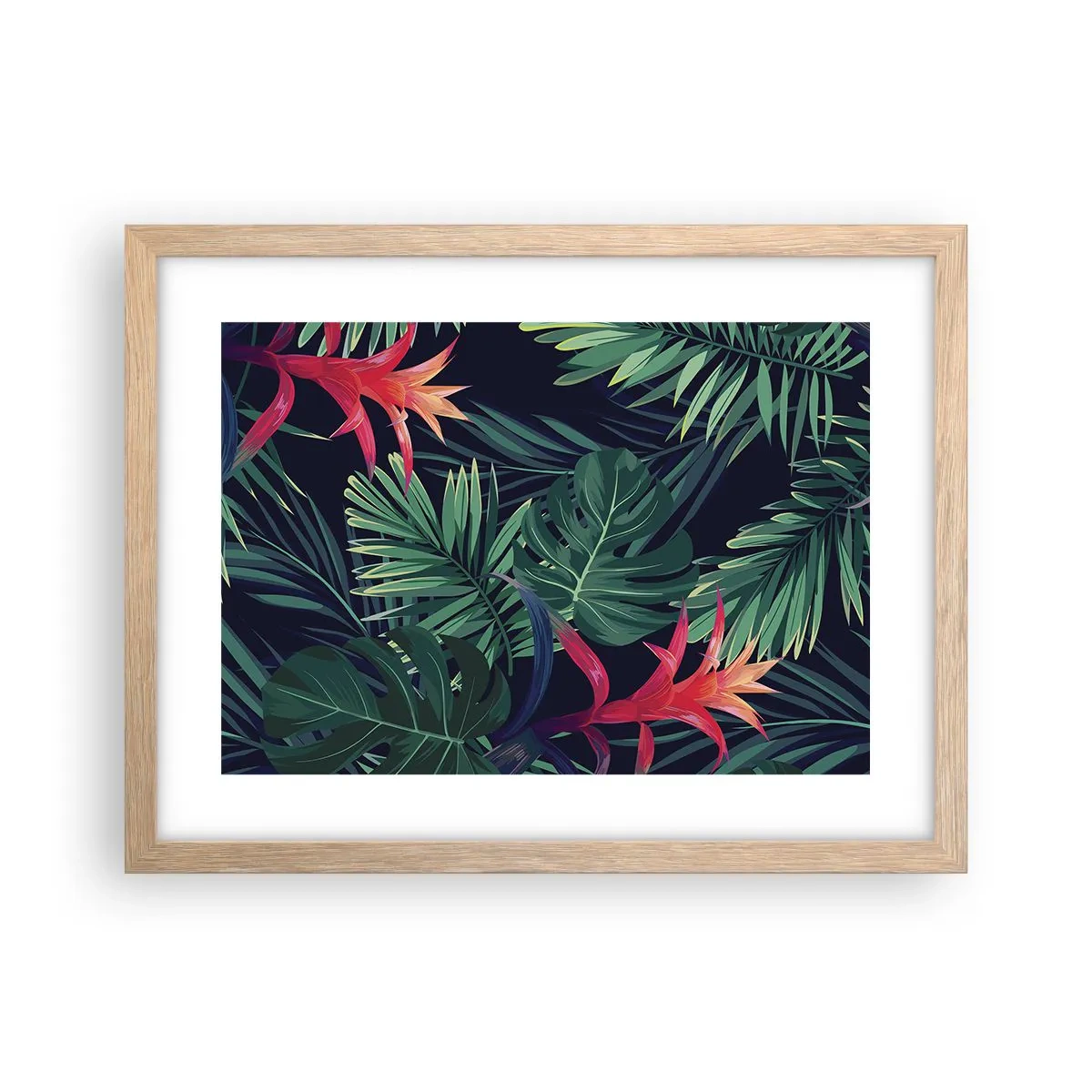 Plakat w ramie jasny dąb - Zapłonąć w zieleni - 40x30 cm
