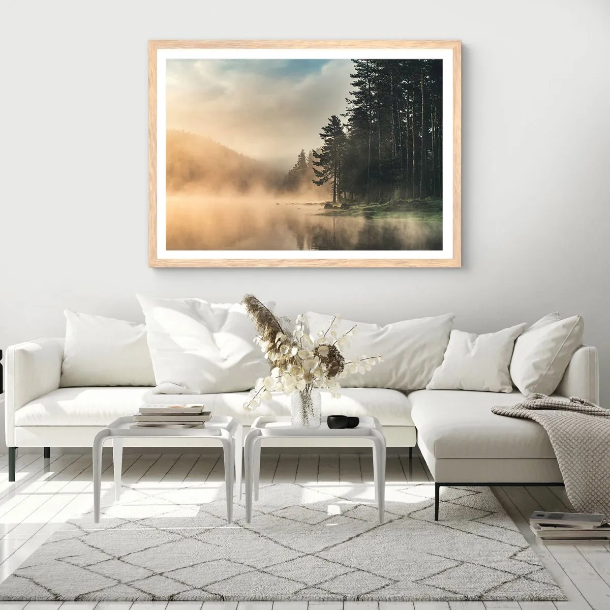 Plakat w ramie jasny dąb - Narodziny dnia - 40x30 cm