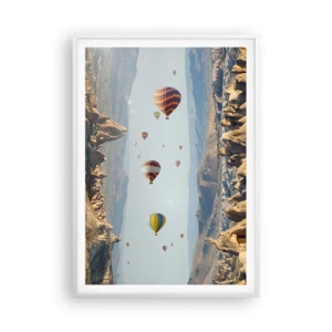 Plakat w białej ramie - Tu wszystko jest możliwe - 70x100 cm