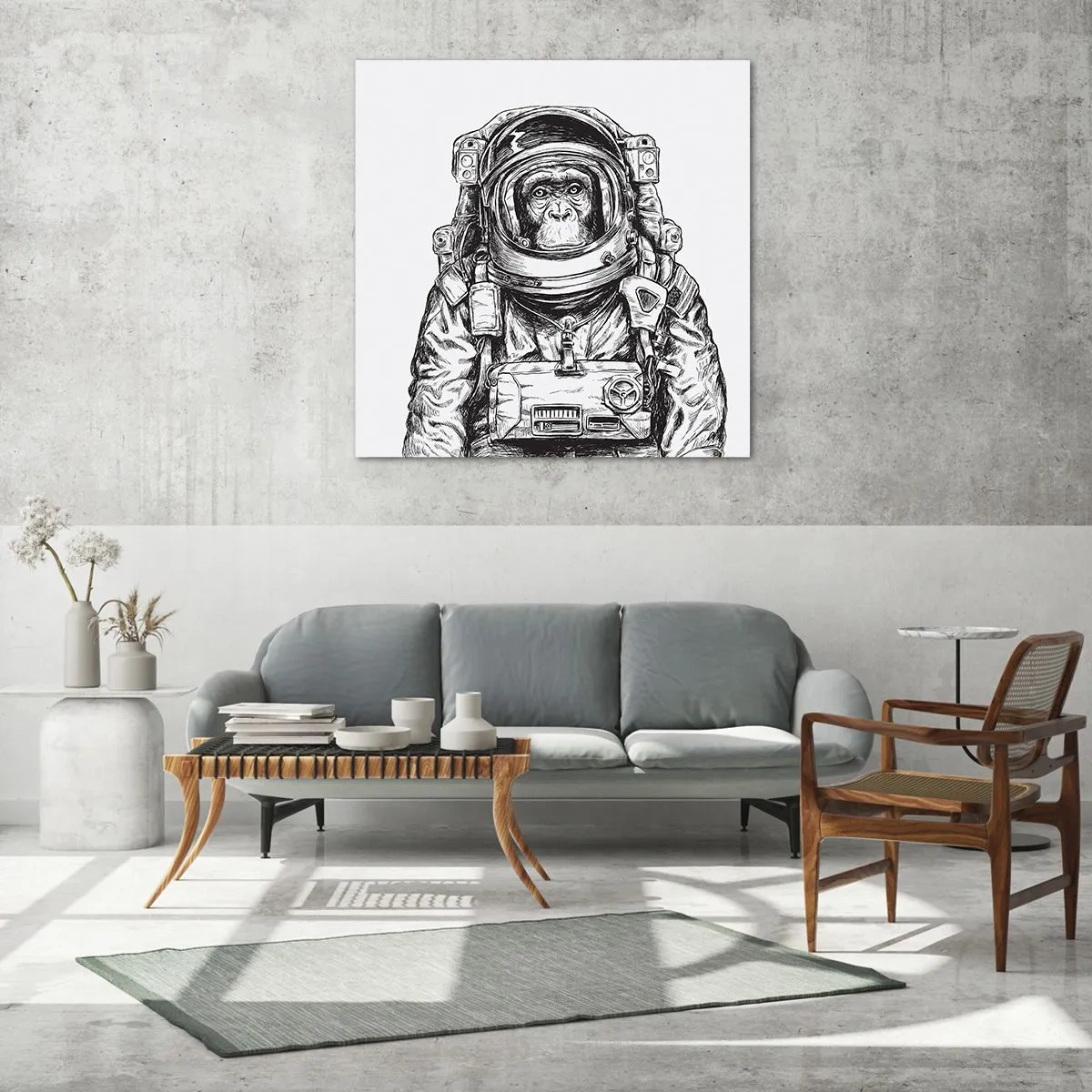 Obraz na szkle - Alternatywna ewolucja - 70x70 cm