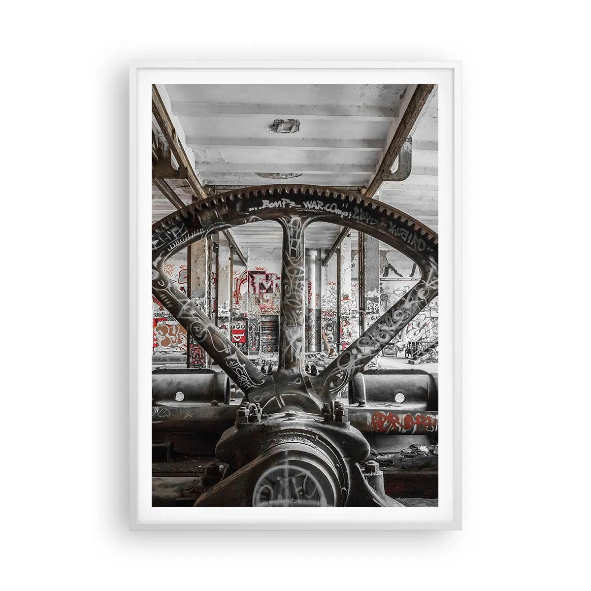 Plakat w białej ramie - Sekretne życie fabryki - 70x100 cm