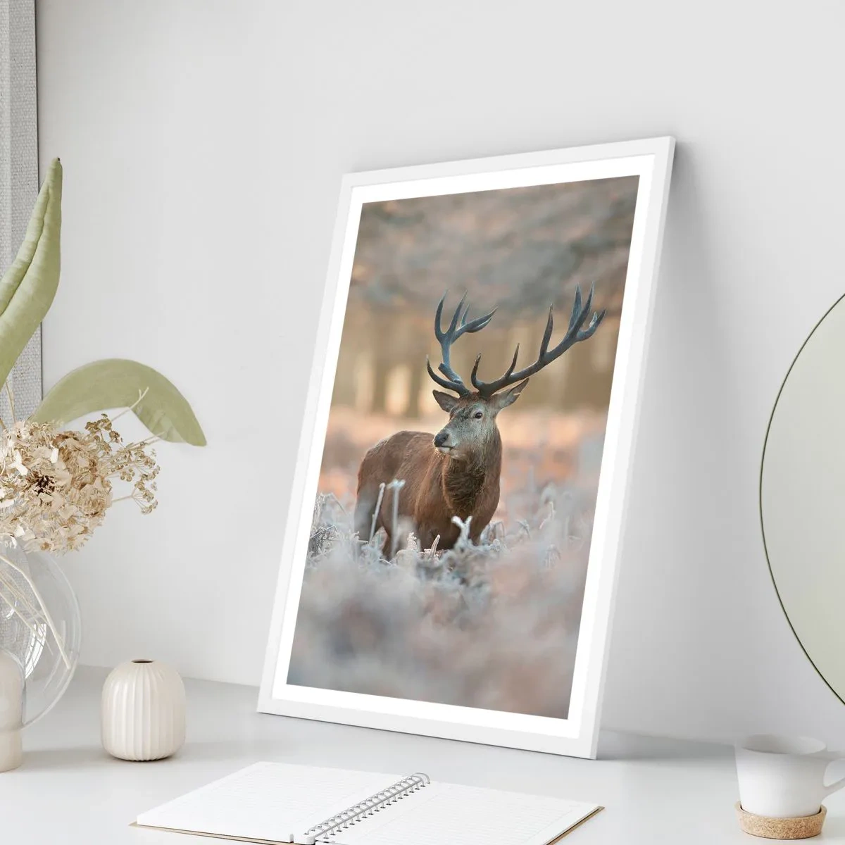 Plakat w białej ramie - Rześki poranek - 30x40 cm