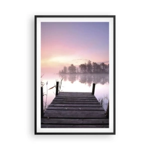 Plakat w czarnej ramie - Z liliowej mgły... - 61x91 cm