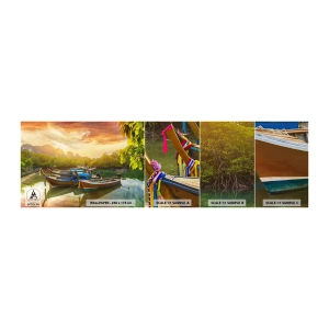 Fototapeta Próbka Samoprzylepna Deluxe Sticker - Przed pracowitym dniem - Krajobraz, Tajlandia, Morze - 100x30 cm