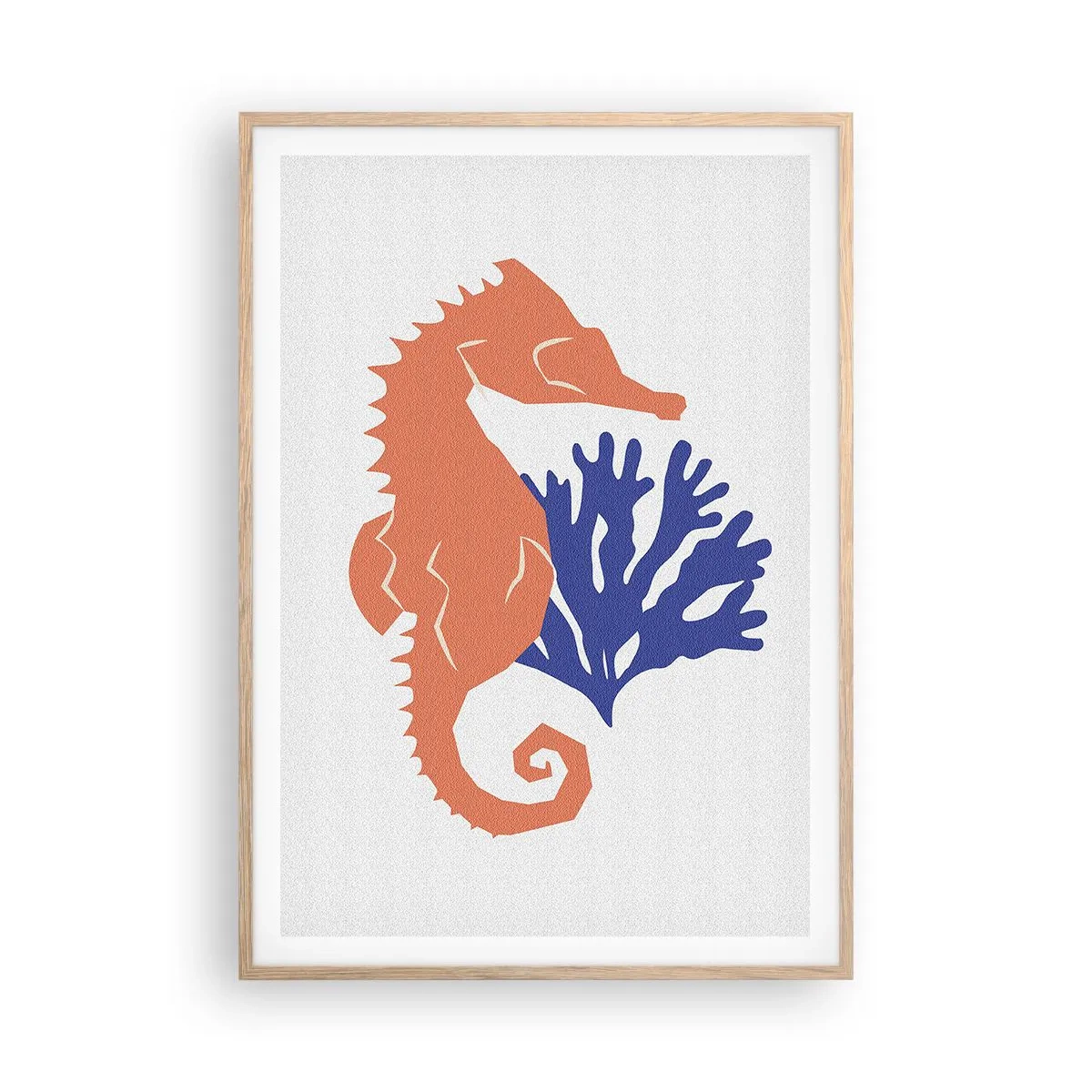 Plakat w ramie jasny dąb - Na podwodnej łące - 70x100 cm