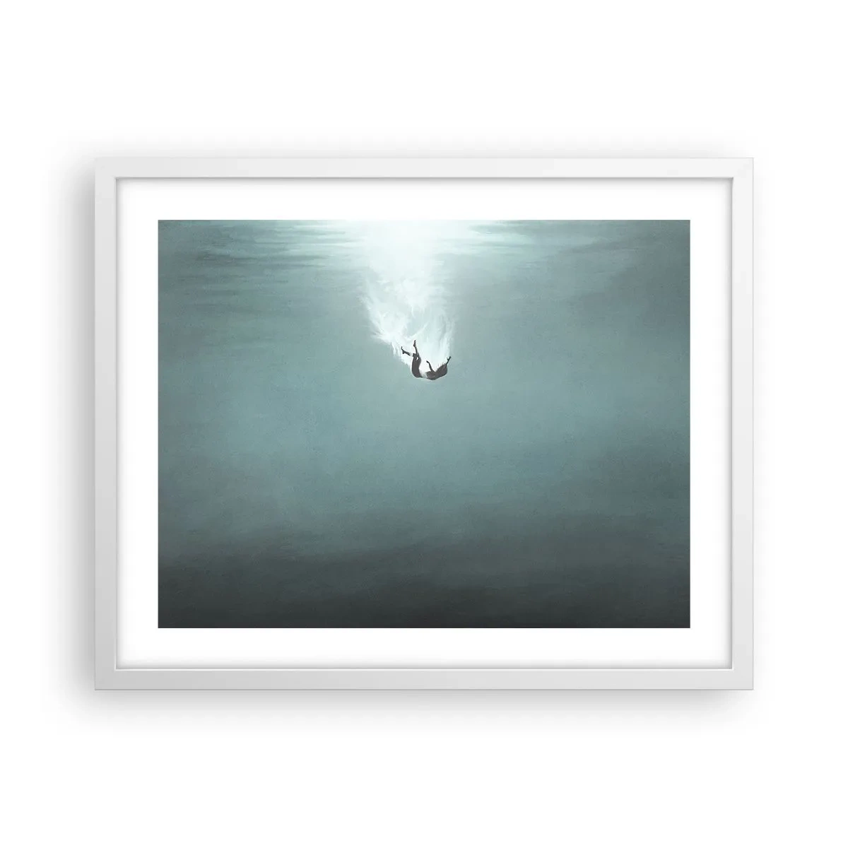 Plakat w białej ramie - W objęciach oceanu - 50x40 cm