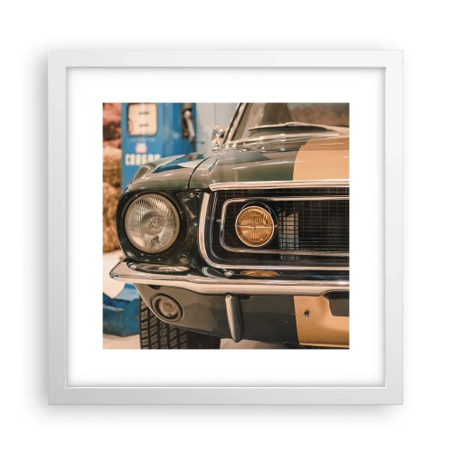 Plakat w białej ramie - Spotkanie z legendą - 30x30 cm