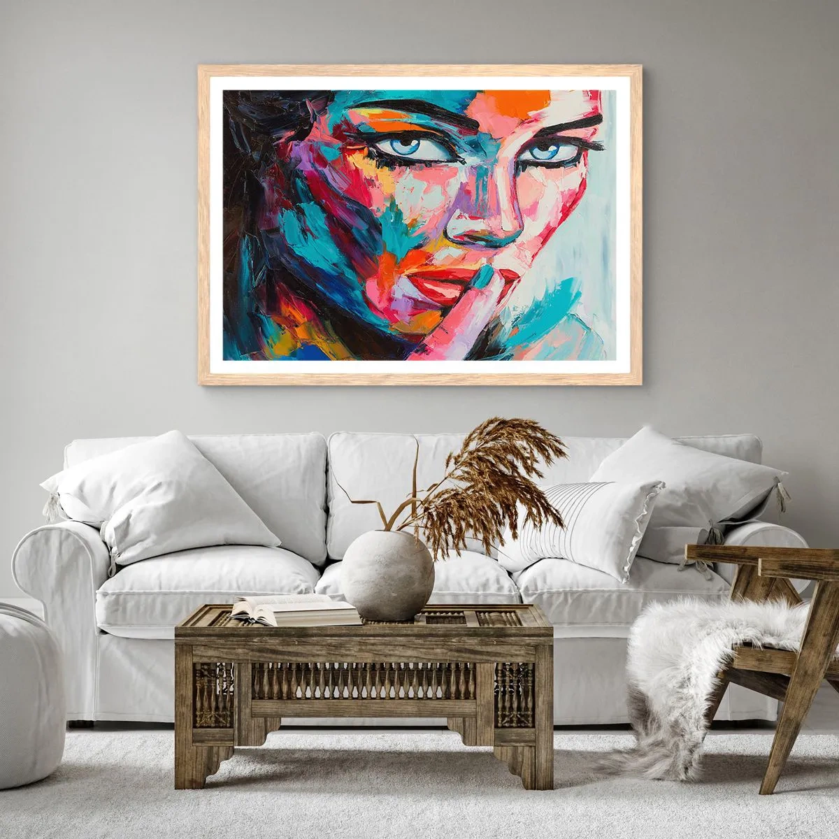 Plakat w ramie jasny dąb - Nasza pierwsza tajemnica - 40x30 cm
