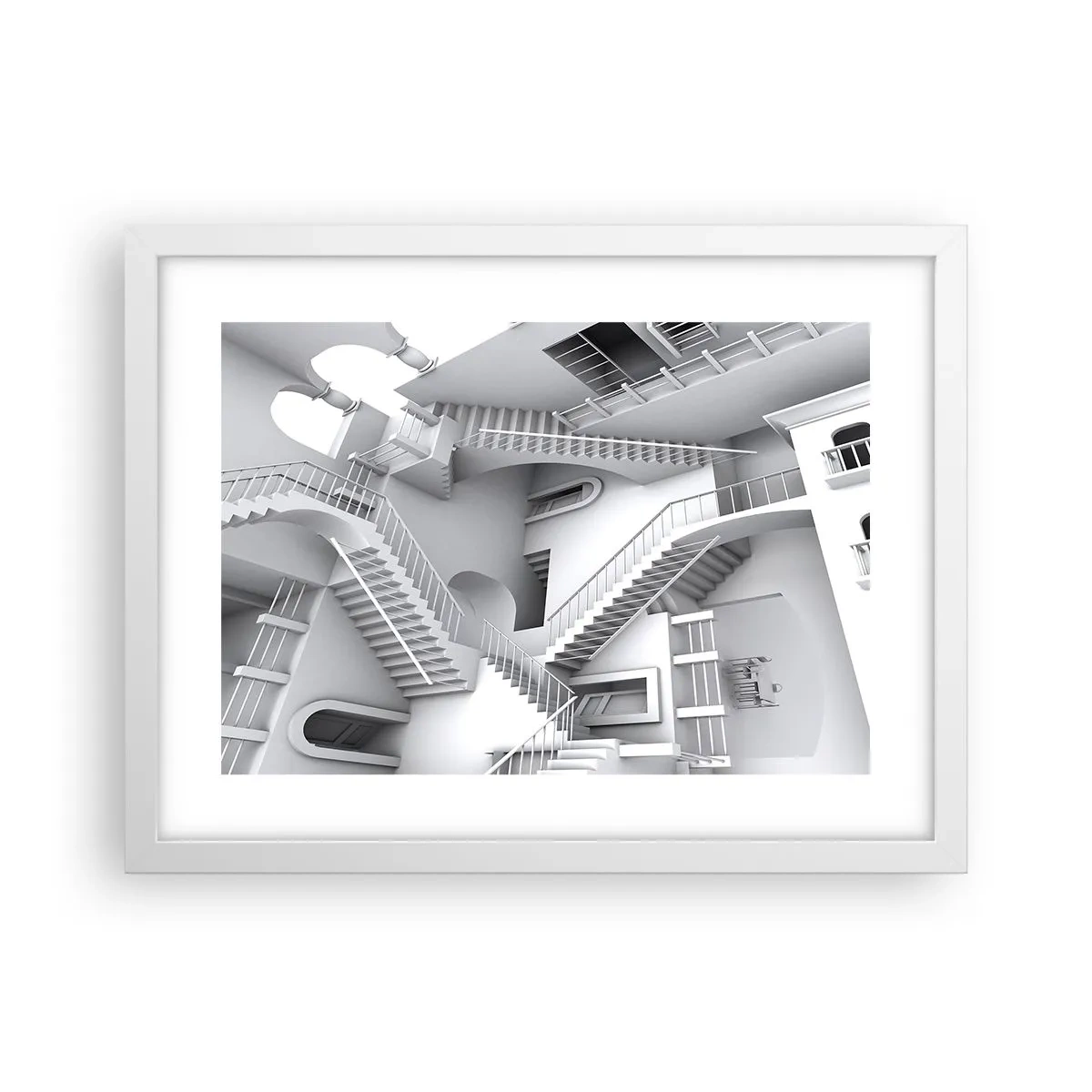 Plakat w białej ramie - Paradoksy przestrzeni - 40x30 cm