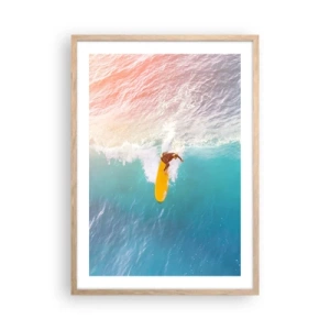 Plakat w ramie jasny dąb - Oceaniczny jeździec - 50x70 cm
