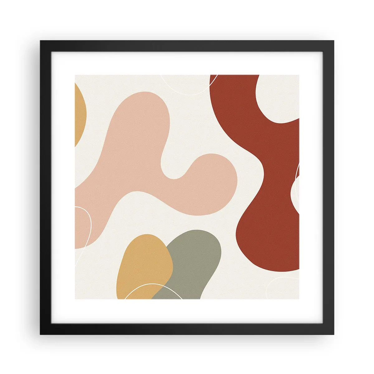 Plakat w czarnej ramie - Esy czy floresy? - 40x40 cm