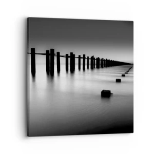 Obraz na płótnie - Szara dal we mgle - 30x30 cm