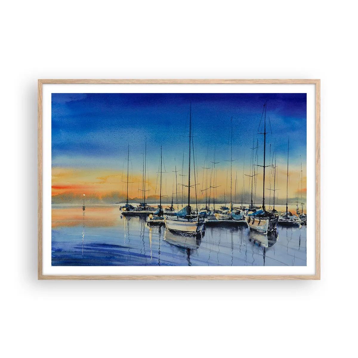 Plakat w ramie jasny dąb - Koniec dobrego dnia - 100x70 cm