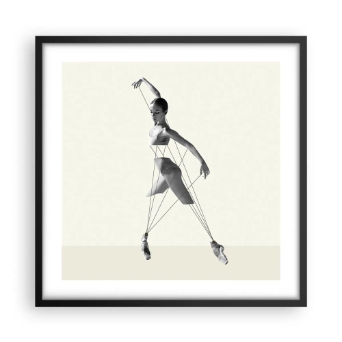 Plakat w czarnej ramie - W teatrze świata - 50x50 cm