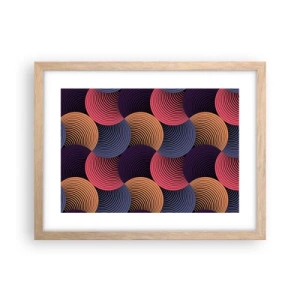 Plakat w ramie jasny dąb - W kolistym rytmie - 40x30 cm