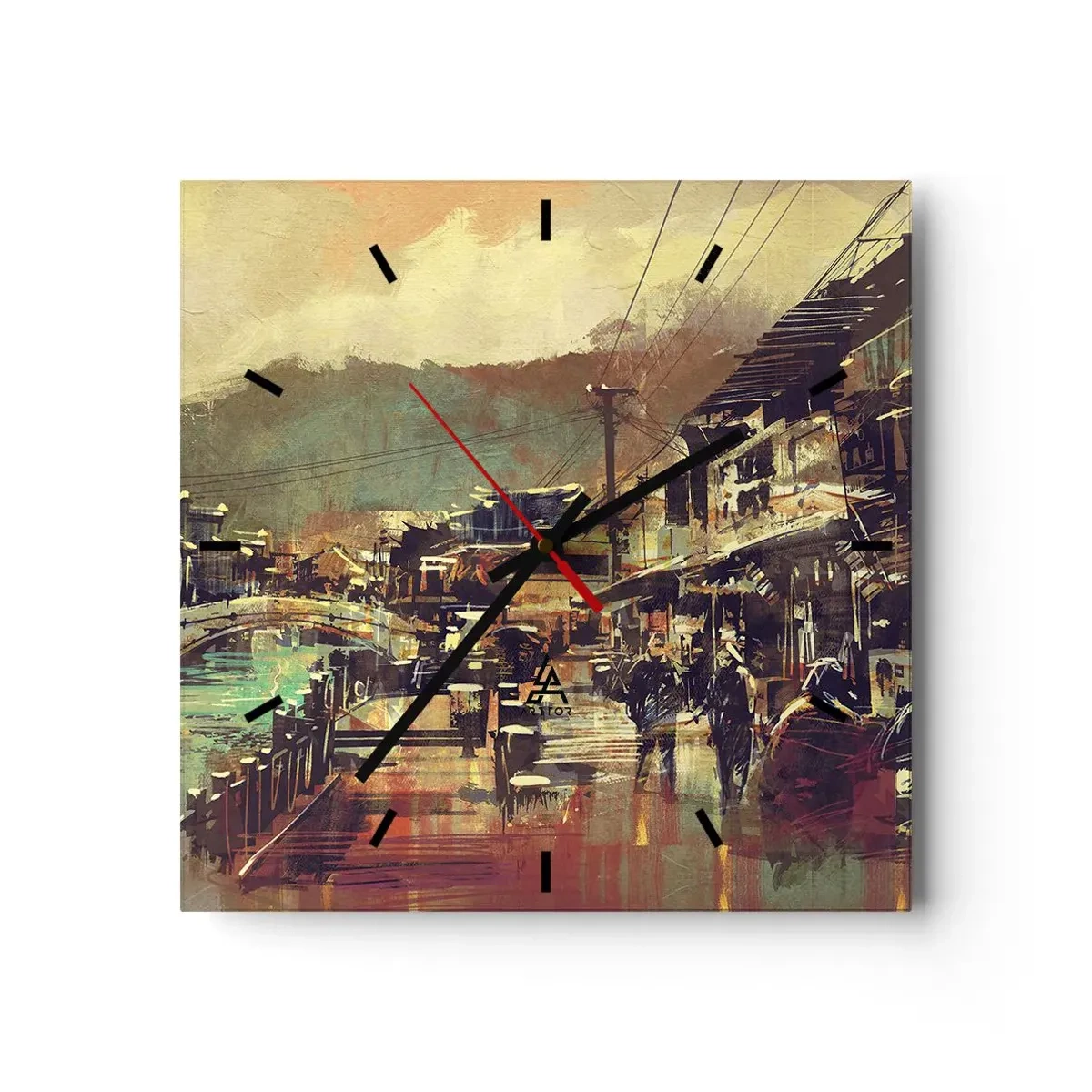 Zegar ścienny - Życie jako bogactwo szarości - 40x40 cm