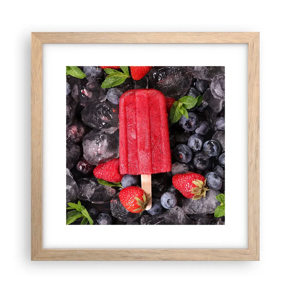 Plakat w ramie jasny dąb - Smak gorącego lata - 30x30 cm