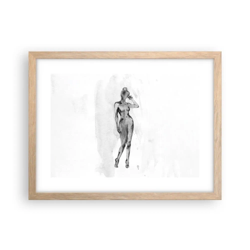 Plakat w ramie jasny dąb - Studium ideału kobiecości - 40x30 cm