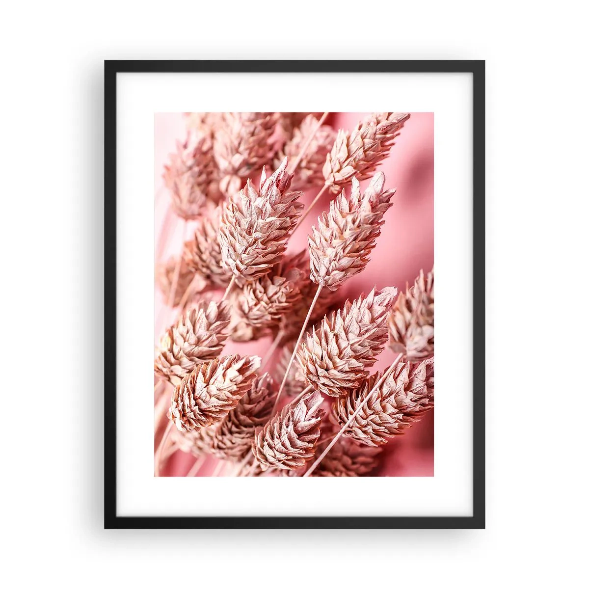 Plakat w czarnej ramie - Kwietna kaskada w różu - 40x50 cm