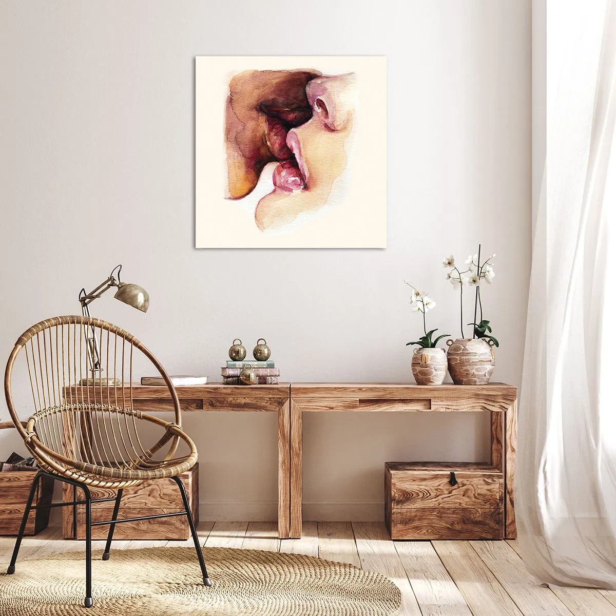 Obraz na płótnie - Jak noc i dzień, ziemia i niebo - 40x40 cm