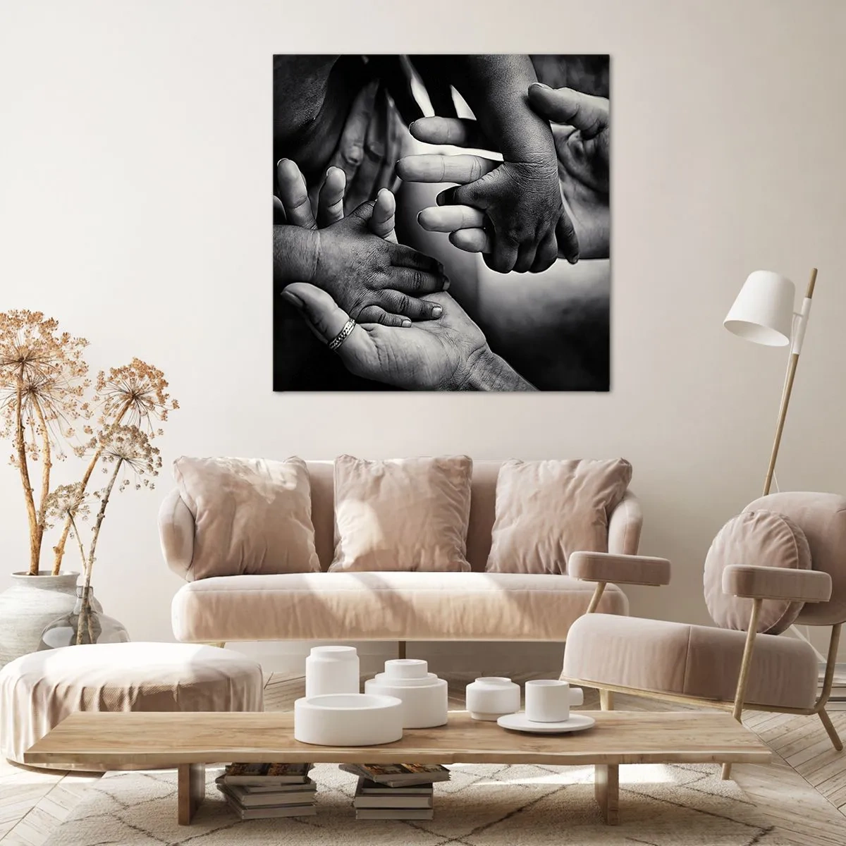 Obraz na płótnie - Być człowiekiem - 40x40 cm