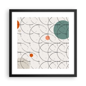 Plakat w czarnej ramie - W pop-artowym duchu - 40x40 cm