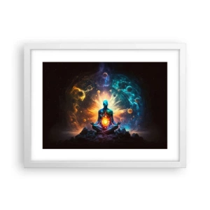 Plakat w białej ramie - Kosmiczny spokój - 40x30 cm