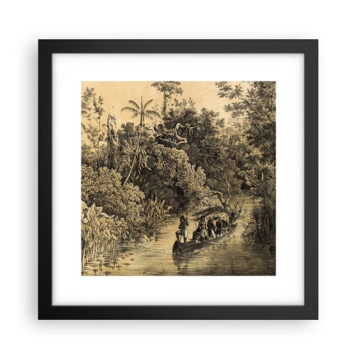 Plakat w czarnej ramie - Wyprawa do źródła - 30x30 cm