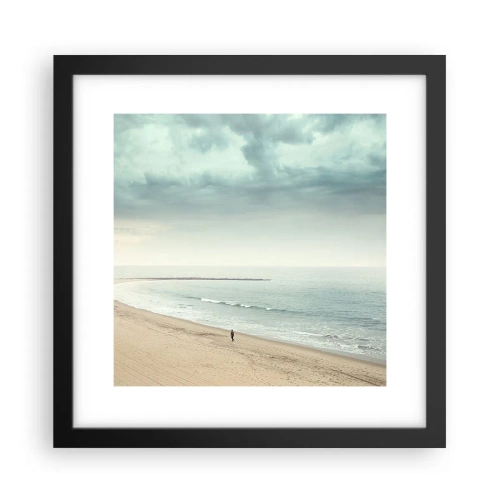 Plakat w czarnej ramie - w poszukiwaniu spokoju - 30x30 cm