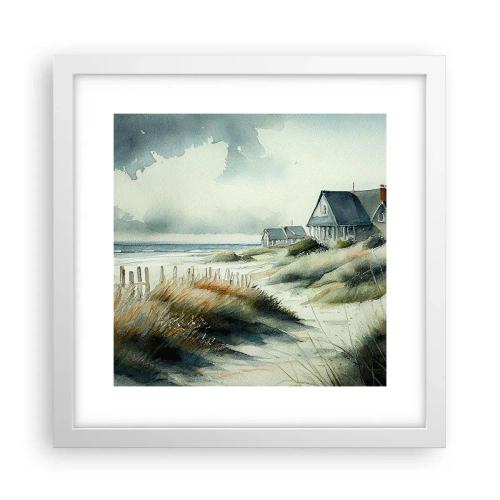 Plakat w białej ramie - Z dala od zgiełku - 30x30 cm
