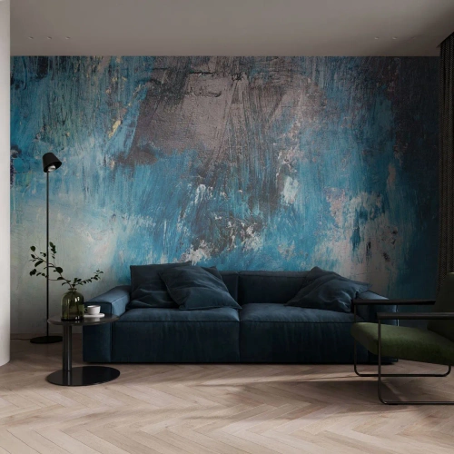 Fototapeta Standard Eco - Błękitna rapsodia - Abstrakcja, Sztuka, Sztuka Nowoczesna - 500x350 cm