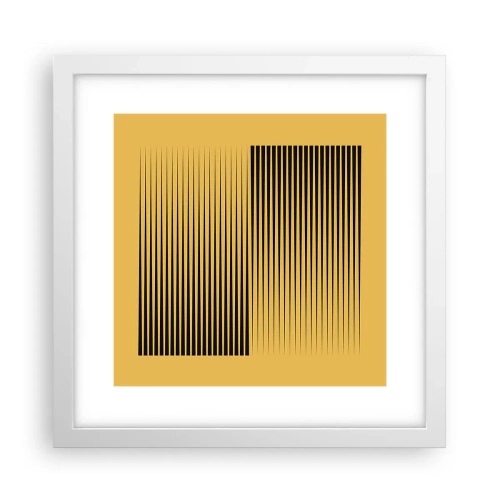 Plakat w białej ramie - Kwadratura przeciwieństw - 30x30 cm