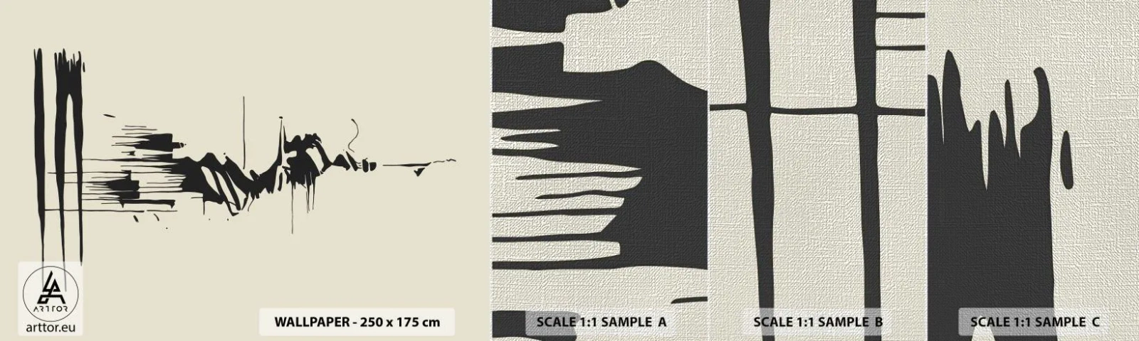 Fototapeta Próbka Premium Canvas - Abstrakcja pośpieszna - Abstrakcja, Minimalizm, Sztuka - 100x30 cm