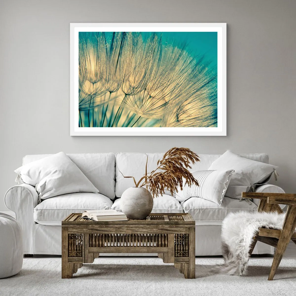 Plakat w białej ramie - W oczekiwaniu na wiatr - 60x60 cm