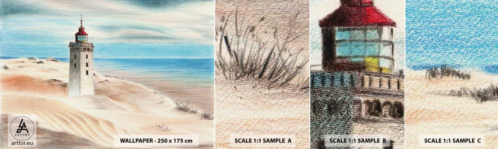 Fototapeta Próbka Samoprzylepna Deluxe Sticker - Zawsze wpatrzona w morze - Latarnia Morska, Plaża, Morze - 100x30 cm