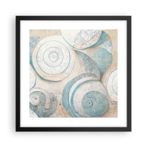 Plakat w czarnej ramie - Co kryje muszla? - 40x40 cm