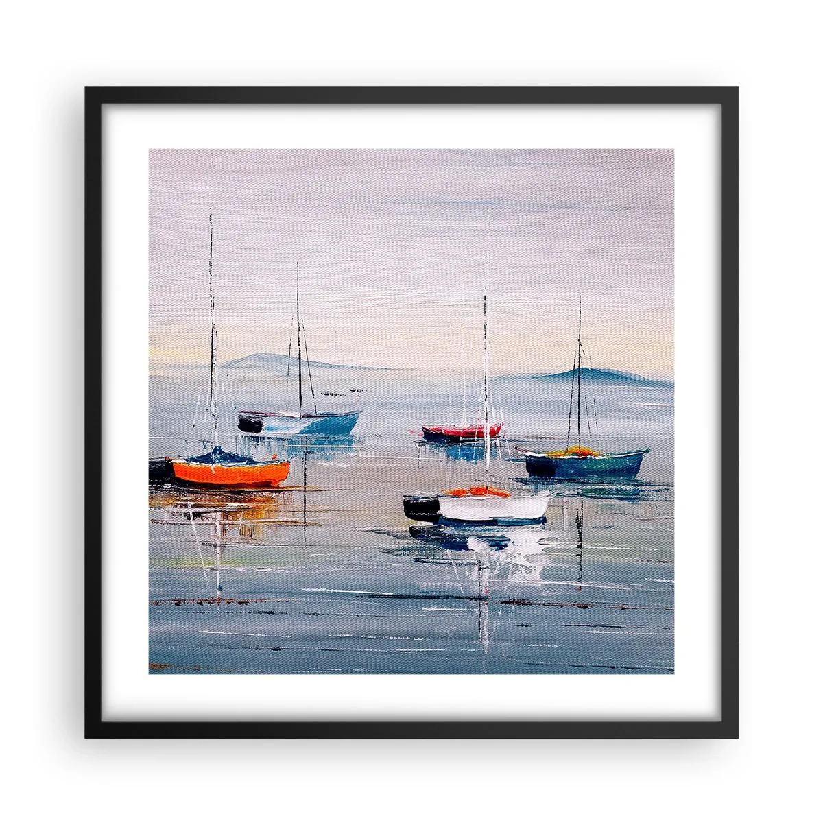 Plakat w czarnej ramie - Zasłużony odpoczynek - 50x50 cm