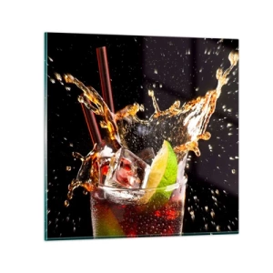 Obraz na szkle - Radość i energia kolorów - 30x30 cm