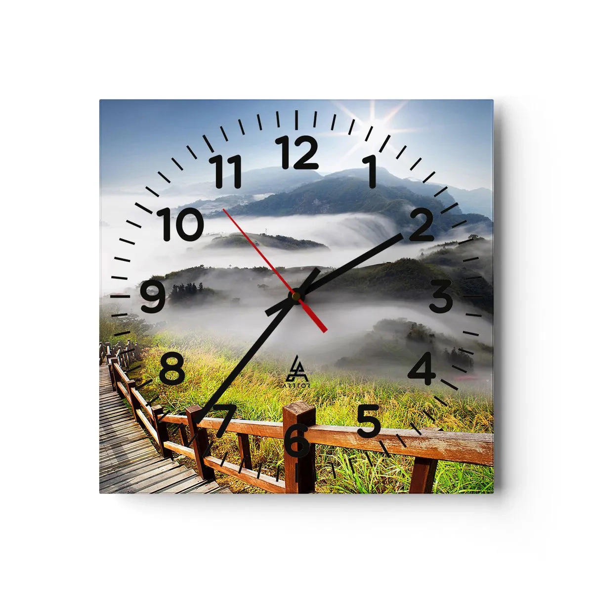 Zegar ścienny - Utkane z blasku i mgły - 40x40 cm