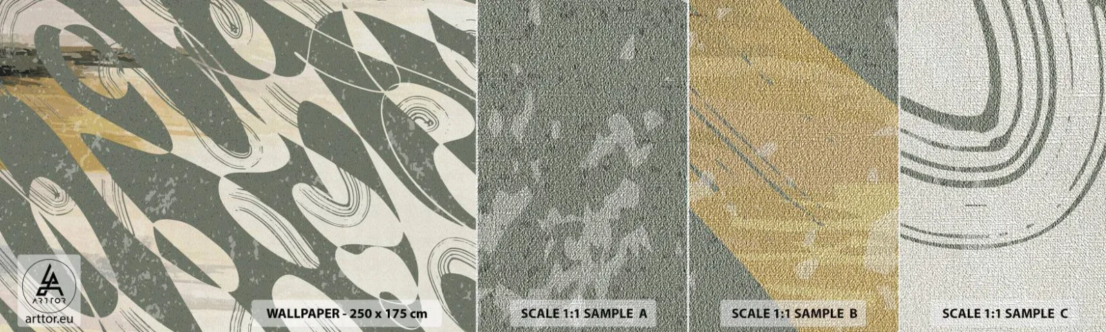 Fototapeta Próbka Premium Canvas - Abstrakcja zrytmizowana - Abstrakcja, Nowoczesny, Postarzane - 100x30 cm