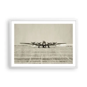 Plakat w białej ramie - Jak zawsze gotowy - 70x50 cm