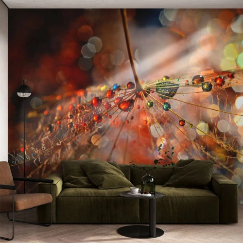 Fototapeta Standard Eco - Nanizane na pajęczą nić - Abstrakcja, Pajęczyna, Sztuka - 200x140 cm